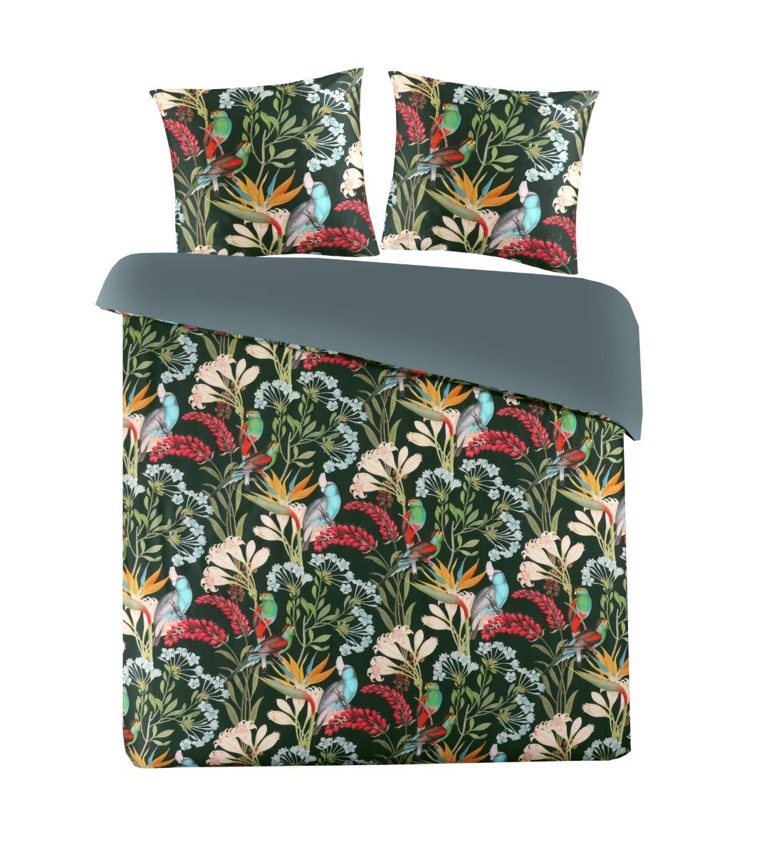 PapillonBedding Set, Satin, Green, 240x200/220 + 2x60x70cm