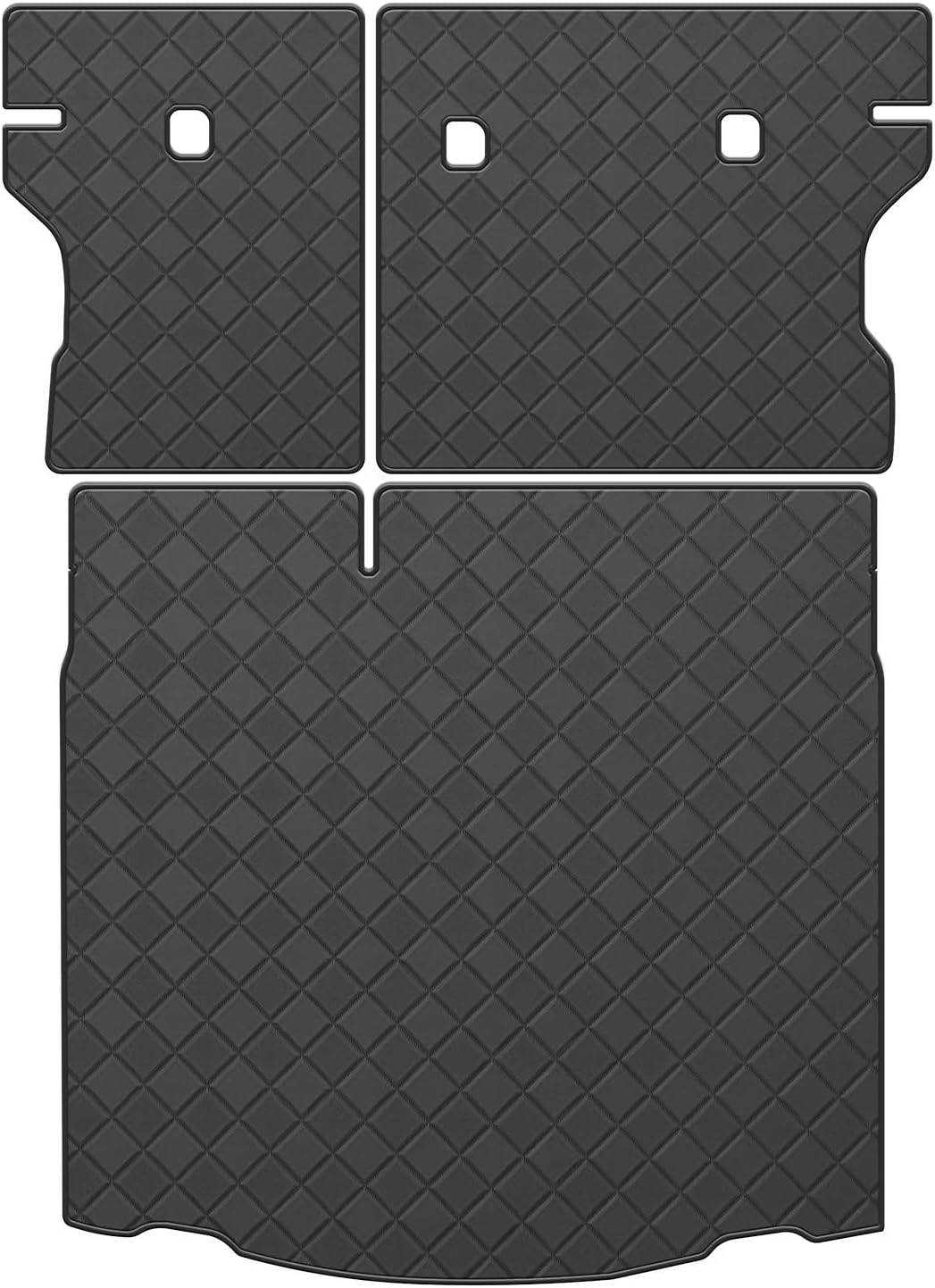 Cargo Mat & Backrest Mat Fit for 2022-2025 Toyota Corolla Cross - Leather Trunk Liner Back Seat Cover Protector - All Weather Protection PU Leather Cargo Liner and Backrest Mat Car Accessories BLACK-BIG 22-25 Corolla Cross Backrest mat&Cargo liner