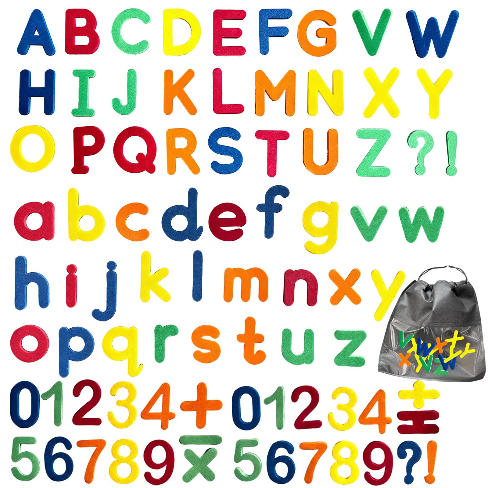 81pcs Magnetic Letters and Numbers for Children, Colorful Magnetic Numbers Alphabet Magnets for Fridge, Letter Magnets Suitable for Family School Learning Supplies