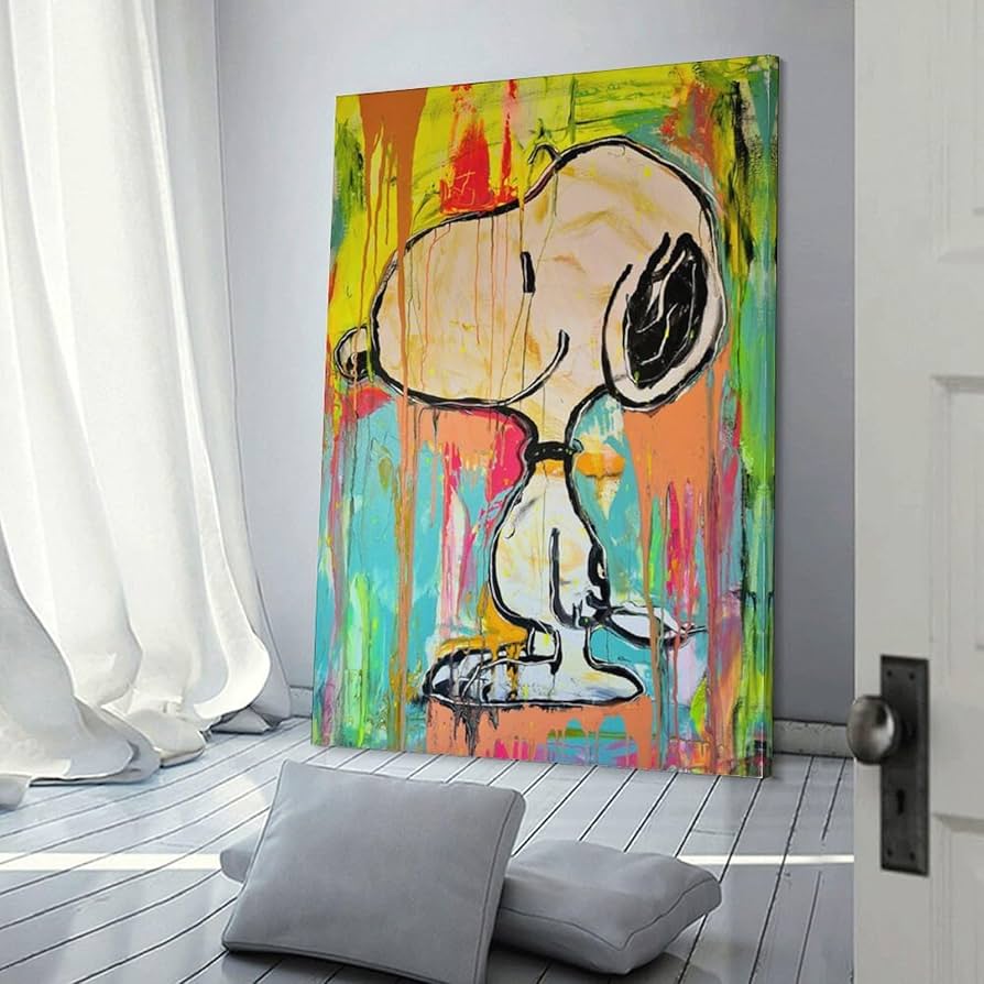 Amazon.co.jp: スヌーピーの絵画 Snoopy ホーム装飾 アート