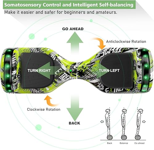 Miniatura 99 de CBD Patinete con luces LED Corlorful, ruedas de 6.5 pulgadas, scooter doble de 300 W para niños, niñas, niños y adultos, todas las edades A01-blanco