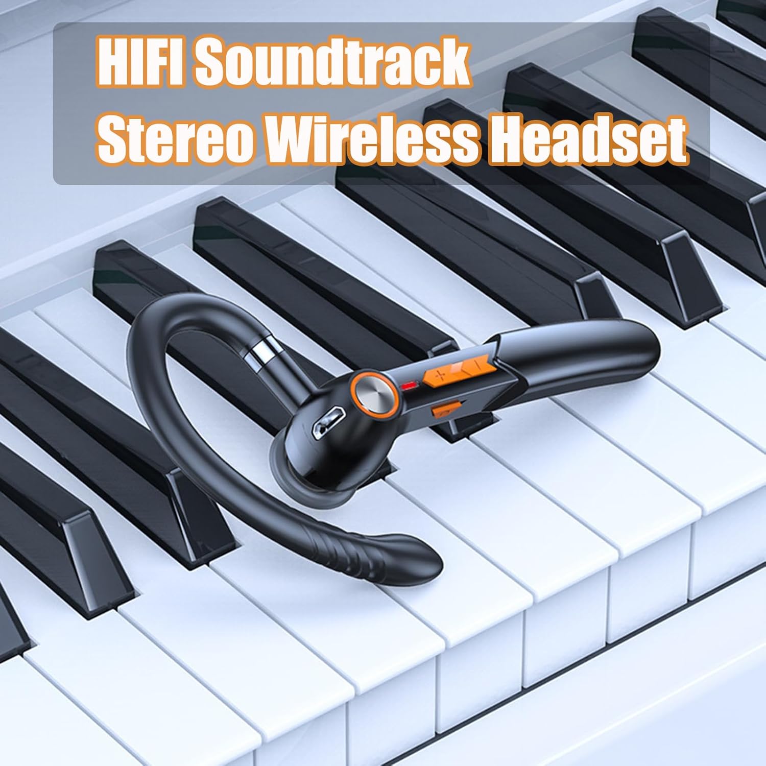 Bluetooth Headset Earphones for Workouts and RunningTouch-Enabled Headphones Mono/binaural Mode Graphene Film Material Long Battery Life Voice Assistant Function(Blue)