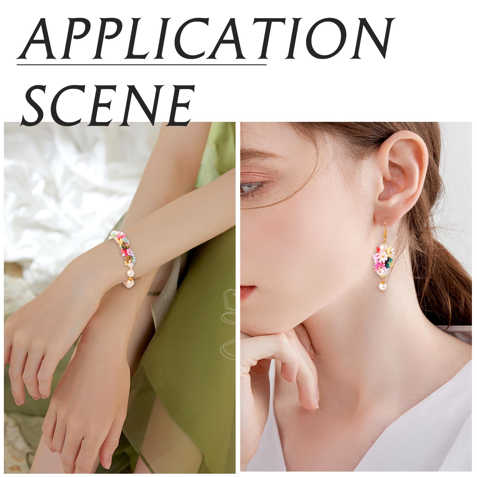 PandaHall Lot De 50 Capuchons En Résine En Forme De Fleur De Cerisier à