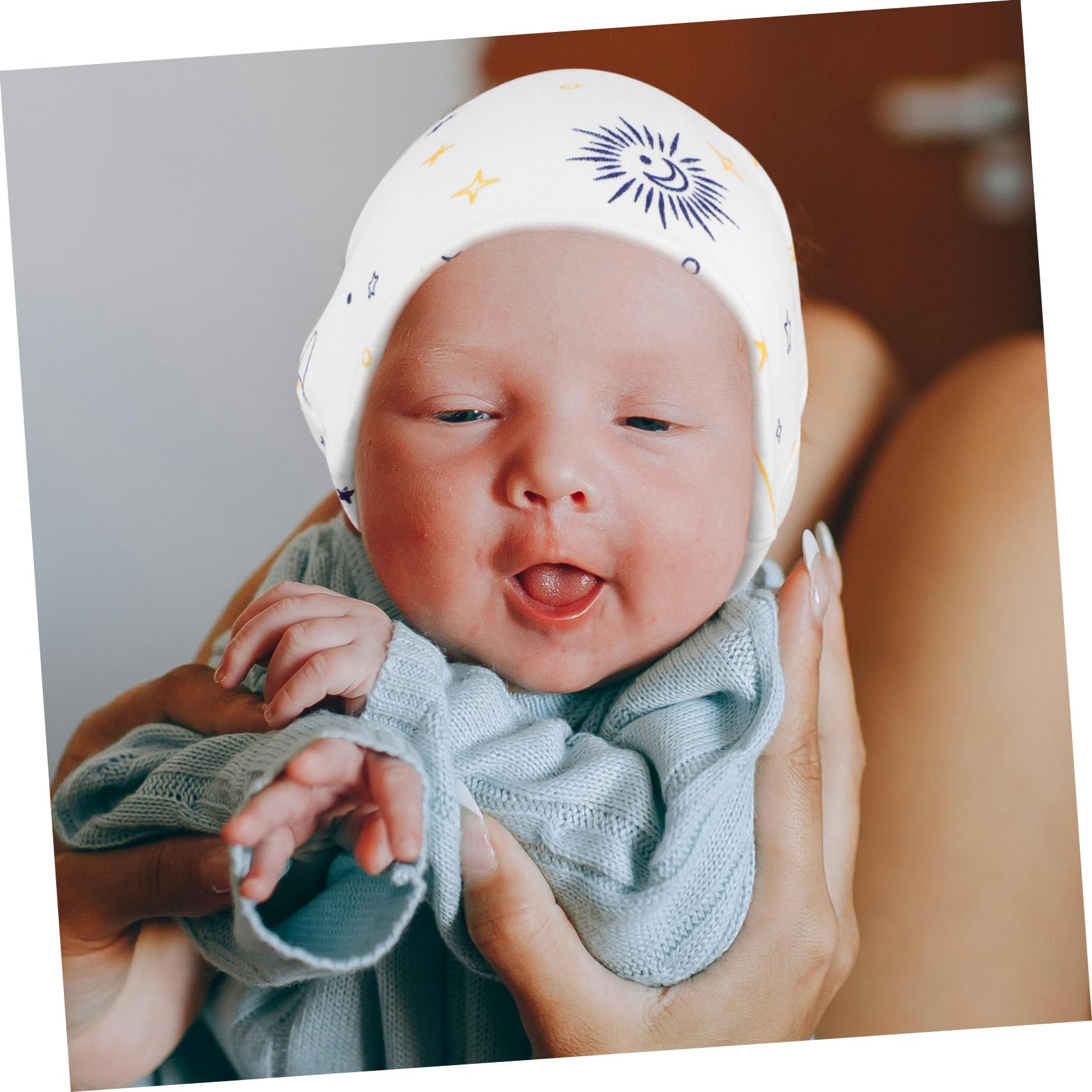 ibasenice 4pezzi Cappellino Neonatale Estivo Cotone per Beanie Leggero per Design Unico e Comfort Elevato Cappello per Abbinamenti alla Moda