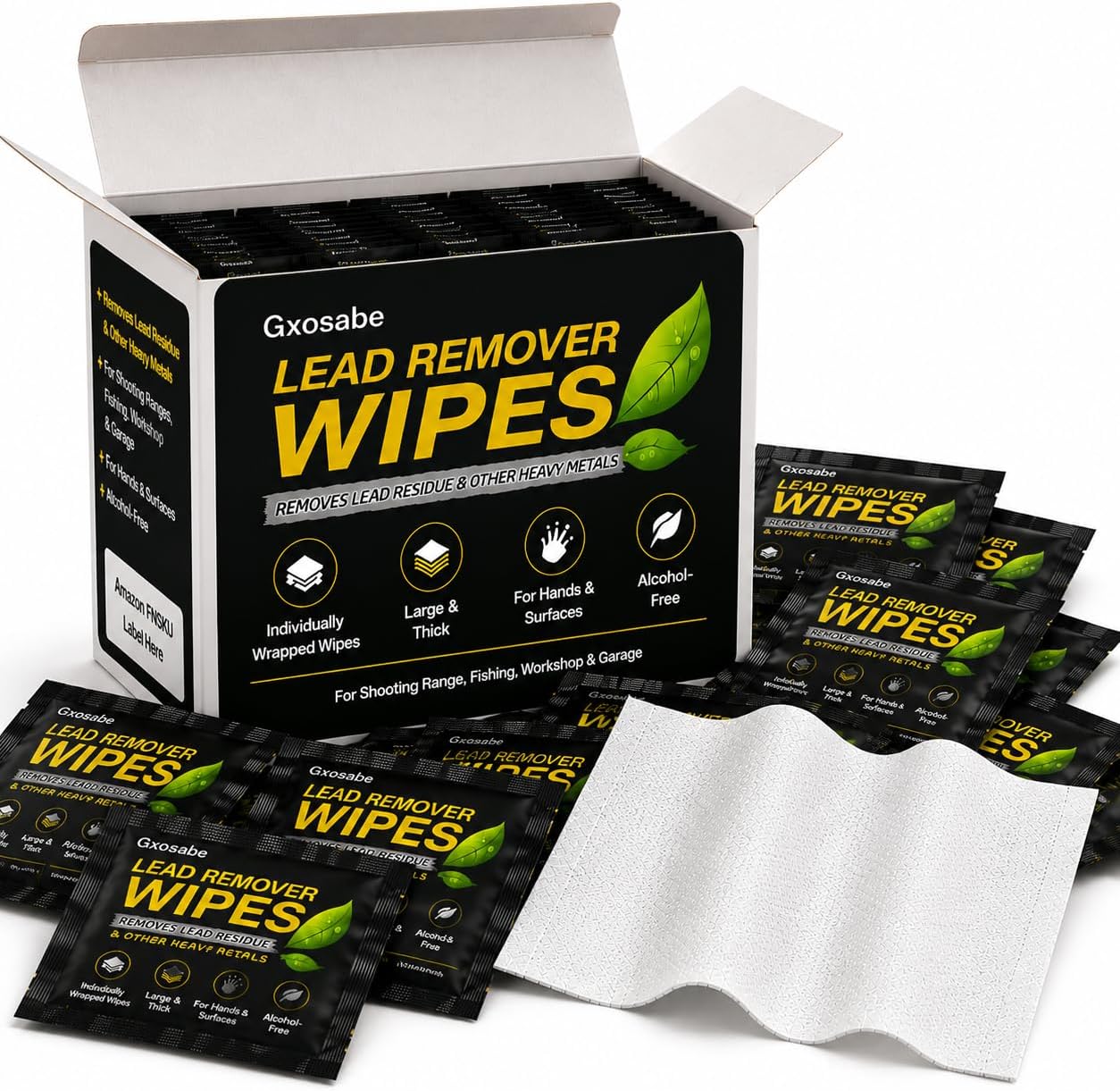 Lead Cleaning Wipes, 100 Individually Wrapped, Alcohol-Free, 7.9 X 5.5 inch
