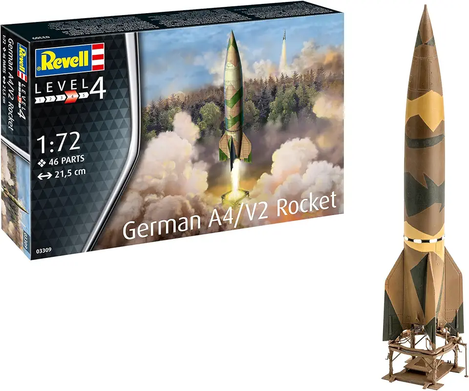 German Foguete A4 / V2 Rocket Kit Revell 1/72 P/Montar Plastimodelismo