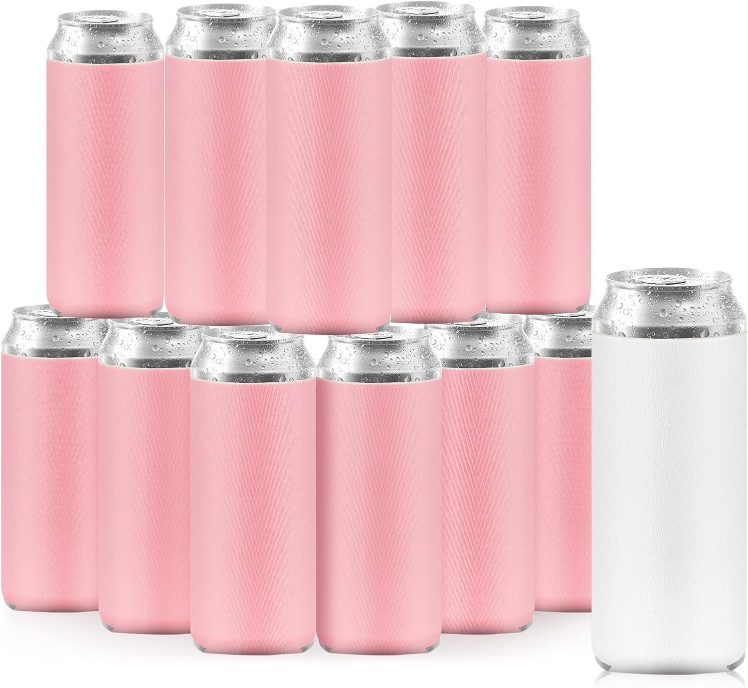 12 Pcs Beer Can Coolers for Bachelorette Party, DIY Skinny Can Sleeves, Bridesmaid