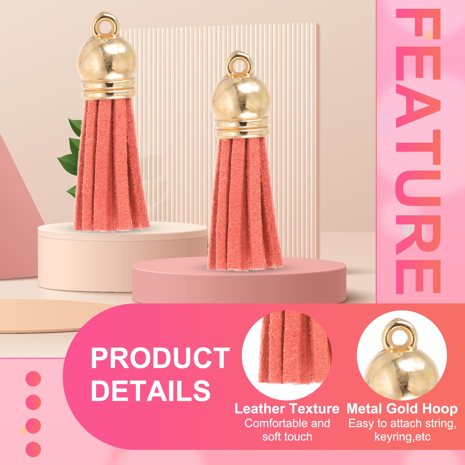 PATIKIL 1.5 Inch Leather Tassels - Image 3