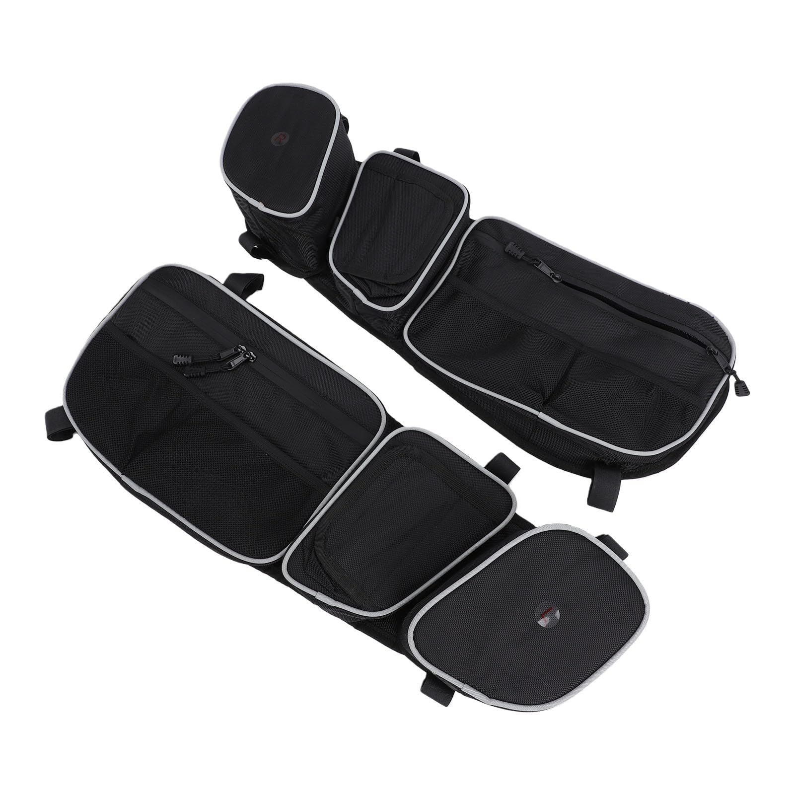 Borse per porta portaoggetti sul lato anteriore 2 pezzi Borse organizer impermeabilizzanti di grande capacità di ricambio per Maverick X3 Avventure all'aria aperta in nylon nero