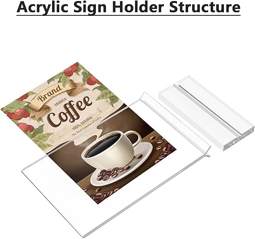 Miniatura 7 de MaxGear Soporte acrílico de 4 x 6 pulgadas, 12 unidades, soporte de exhibición de doble cara, marco de fotos de soporte de papel transparente,