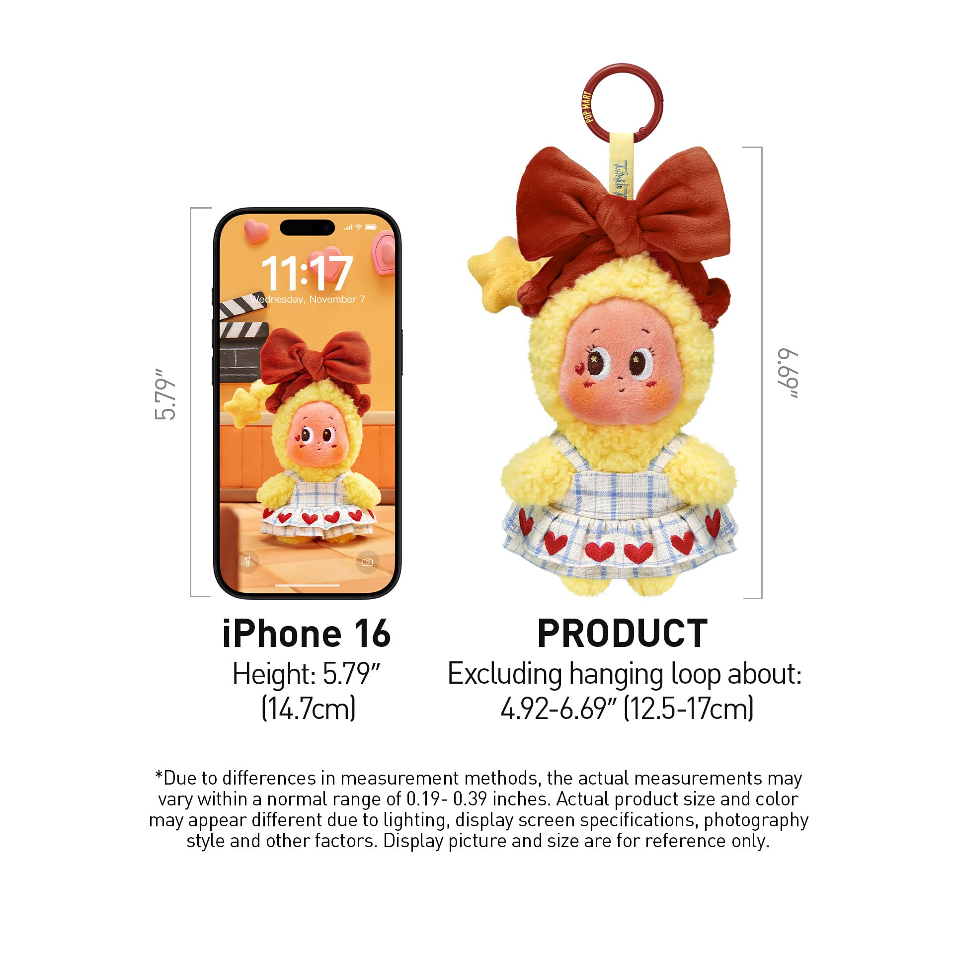 POP MART Twinkle Twinkle Crush On You Series-Plush Pendant Blind Box, Random Design Action Figures, Collectible Toys for Home Decor, Birthday Gifts for Girls Boys Women Men, Single Box — view 7