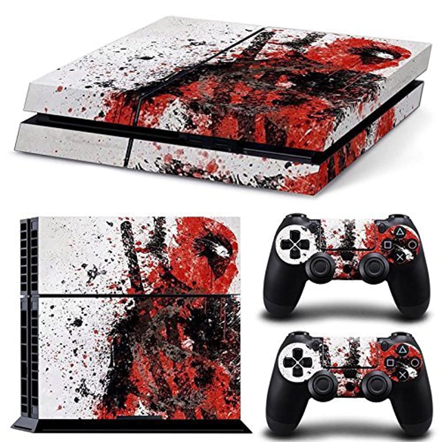 Khushi Decor Deadpool Red & White Theme 3M Skin Decal Sticker for PS4 Playstation 4 Console Controller Perfect for Video Game (B0CV4DFNNF) Amazon Price History, Amazon Price Tracker