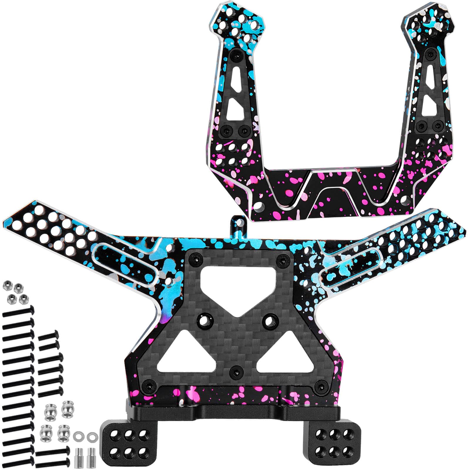 BRCatWPark Front Rear Shock Tower Shock Mounts Upgrades Part for 1/10 Slash 2wd (VXL) Stampede 2wd (VXL) Rustler 2wd (VXL) Bandit 2wd (VXL),Colour