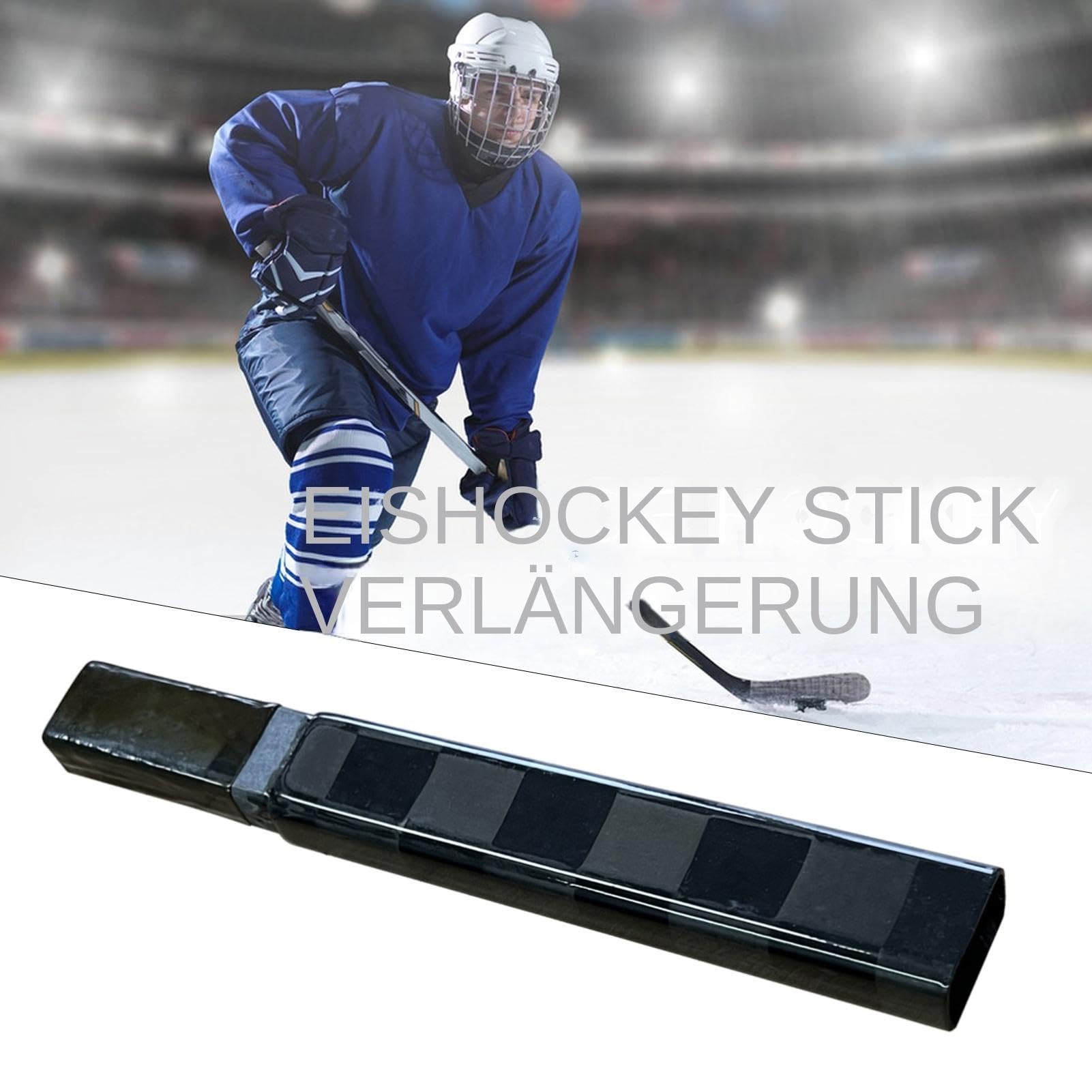 Hockey Stick Extension End Plug – Penna di prolunga in fibra di carbonio per hockey su ghiaccio – Estensione per esterni – lunghezza del ricamo versatile, pratica sostituzione – Tappi terminali per