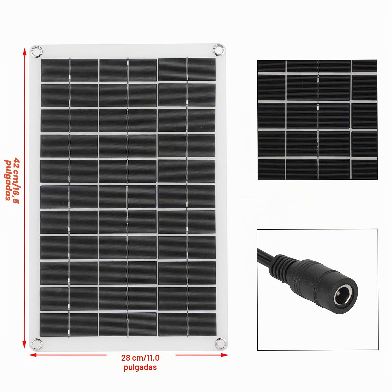 Panel Solar Monocristalino de 100 W, Kit de Panel Solar Flexible Módulo Monocristalino 12V Regulador Solar, Ideal Para Autocaravana, Barco, Carga de Energía de Batería