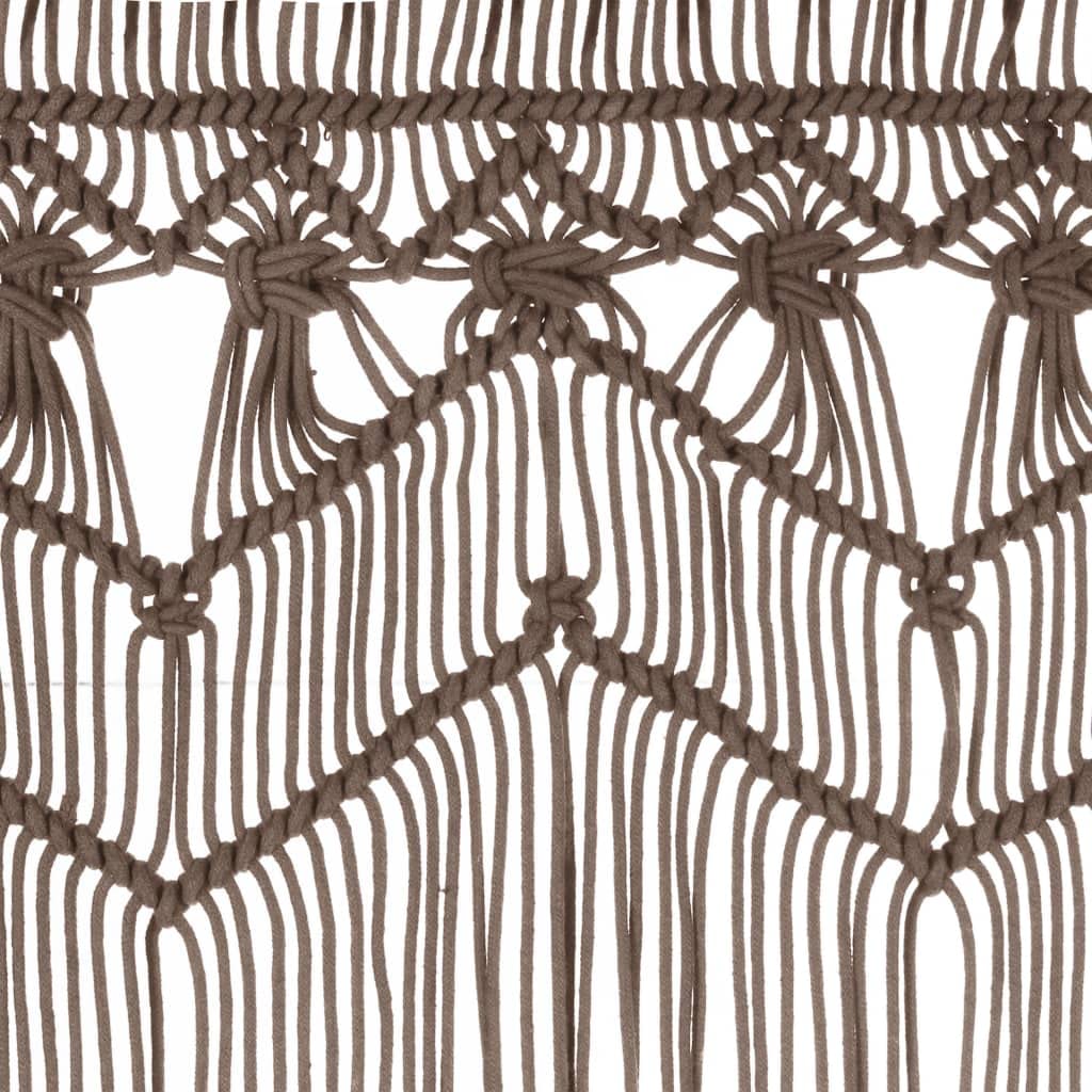 Rideau macramé 140 x 240 cm Coton Taupe