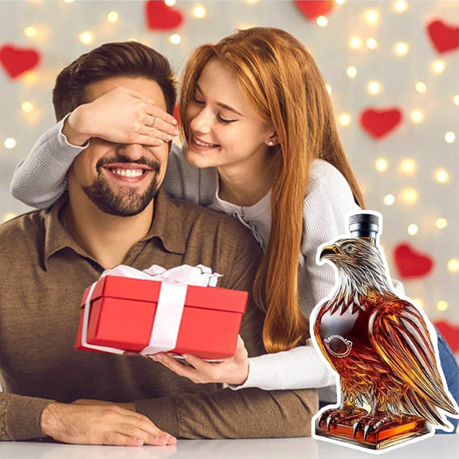 Generico Fanyil Eaglory, Funny Whiskey Eagle Bottle, Unique Whiskey Eagle Glass Decanter, Exquisite Eagle Liquor Bottle, Home Bar Decoration, Perfect for Wine Lovers, Husband (2*A)