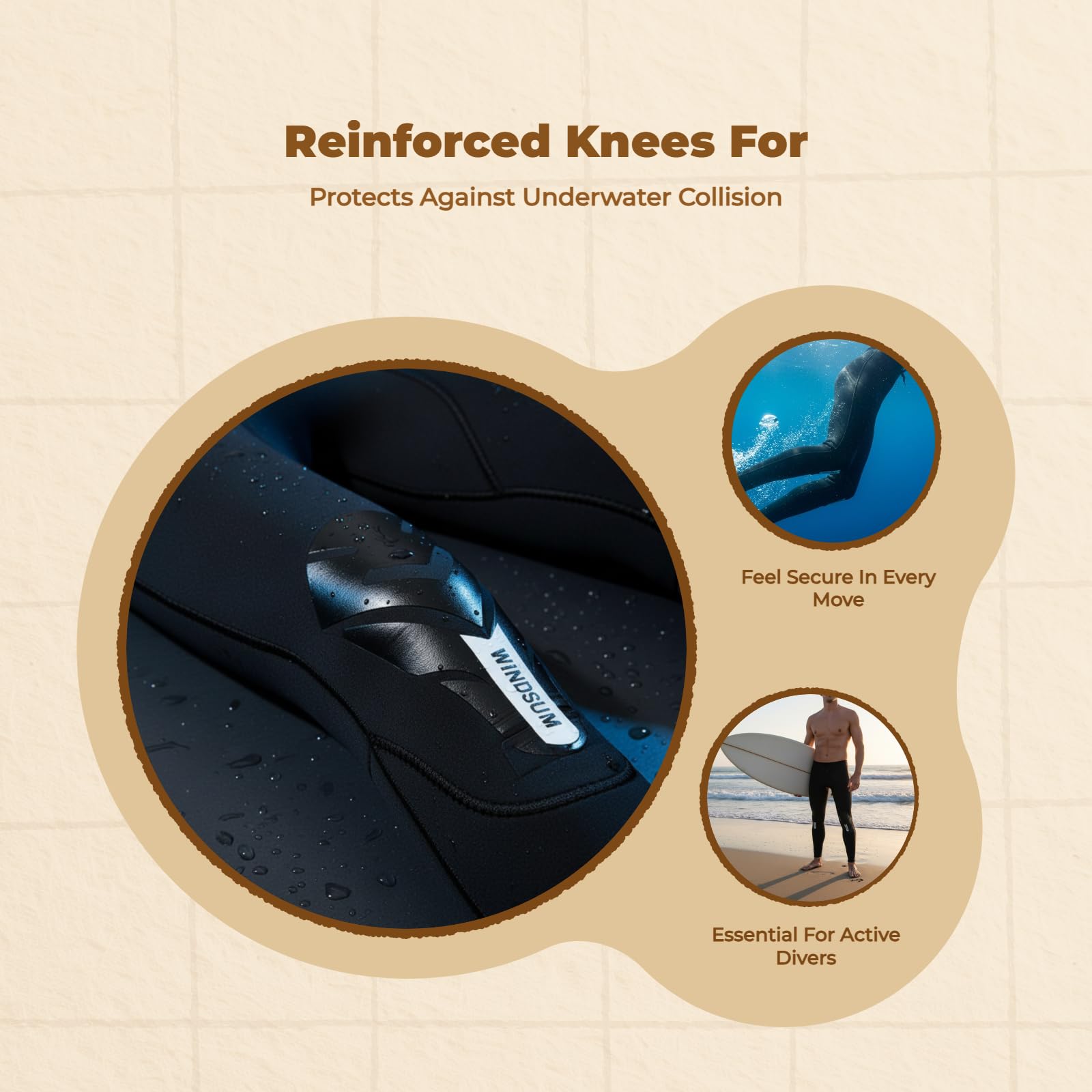 Harilla Neoprene Pantaloni Immersione Mutapantalone Subacquea 3mm Flessibili Termici Comfort Prolungato Soluzione Ideale per Sub Sportivi Acquatici Nuoto in Acque Aperte, 3XL