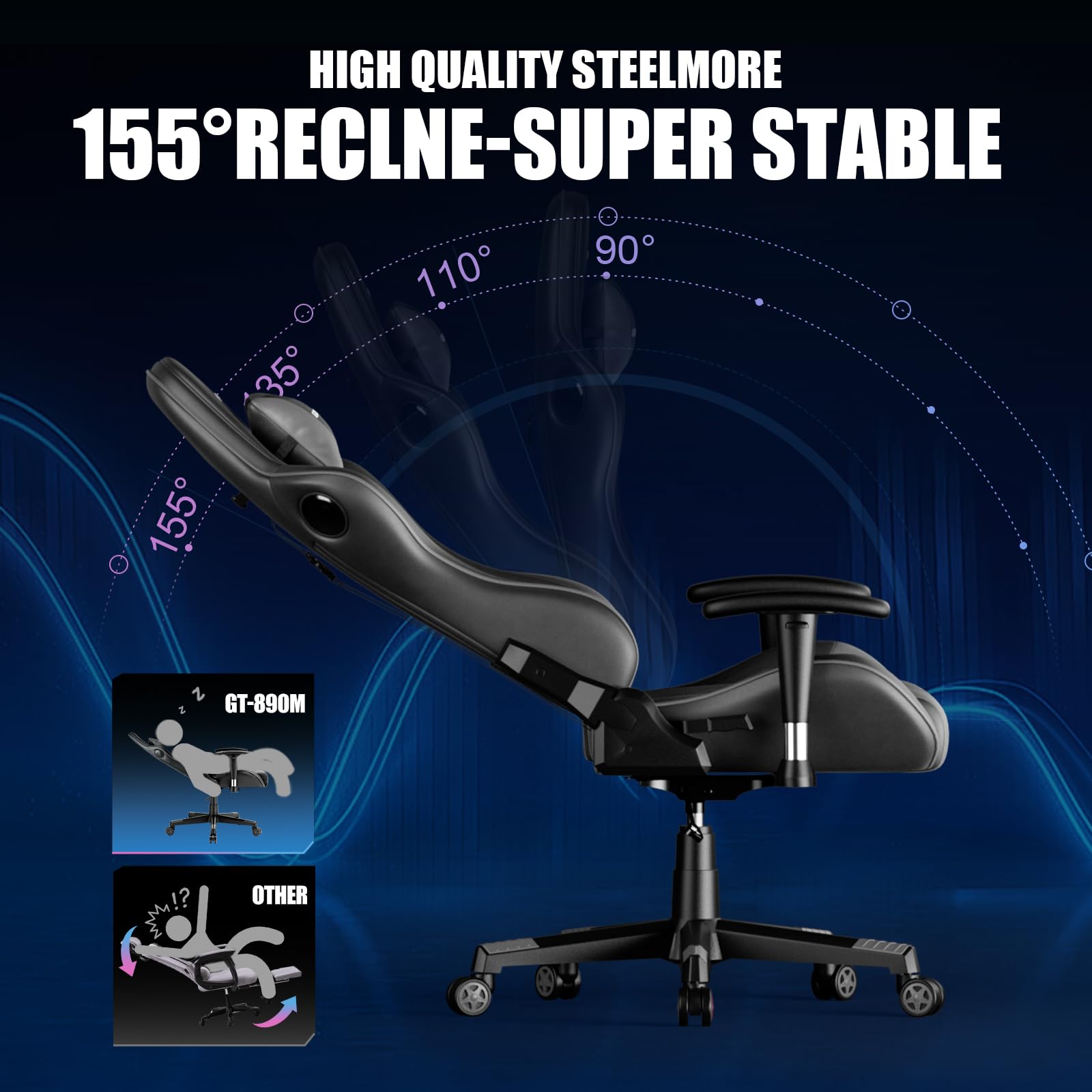 Gtracing Chair GTRACING Gaming Chair Ergonomic Racing Seat With