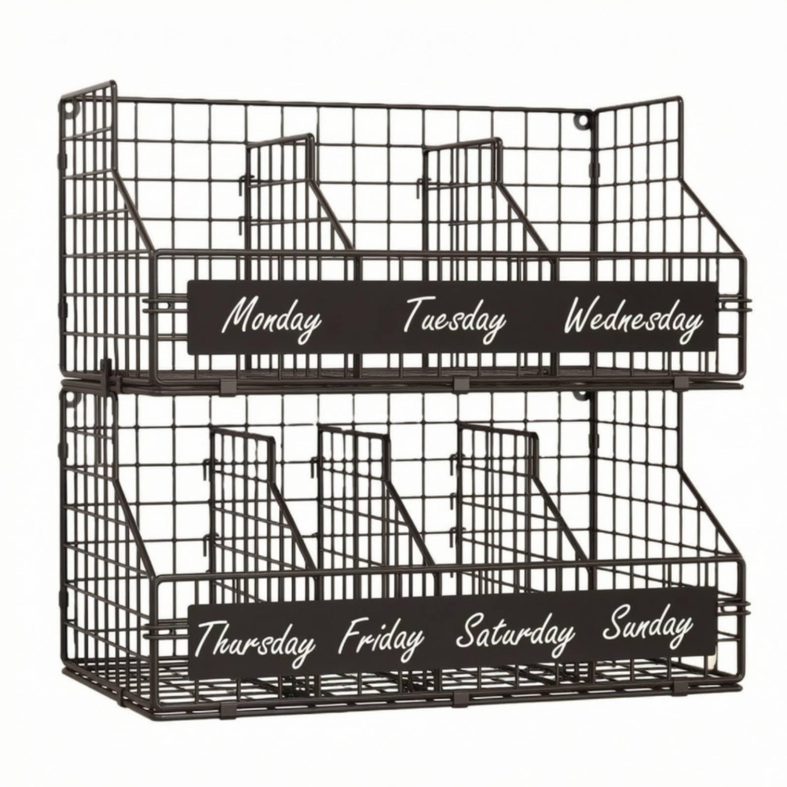 Baoblaze Organizador de Huevos Estante de Cocina Soporte Cesta Rejilla Alambre de Hierro con Abertura Inclinada y Puntos de Anclaje Traseros Contenido Visible