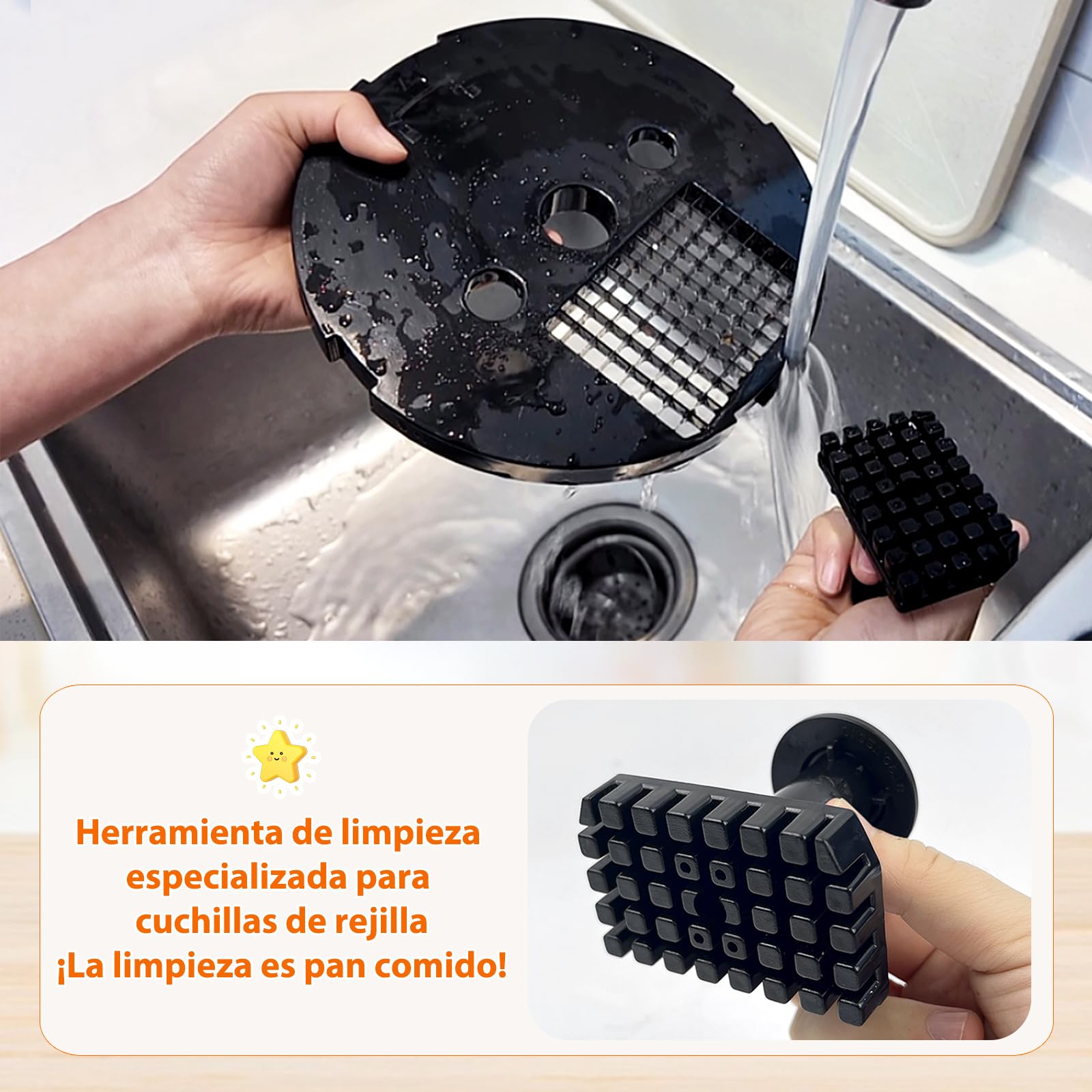 Anatole Cortador de Verduras en Cubos Eléctrico Comercial con 3 Cuchillas | 9mm/ 12mm/ 16mm Cuchillas de Acero Inox, para Patata Zanahoria Pepino Cebolla Fruta, para Restaurante Hotel Hogar, 100W 220V