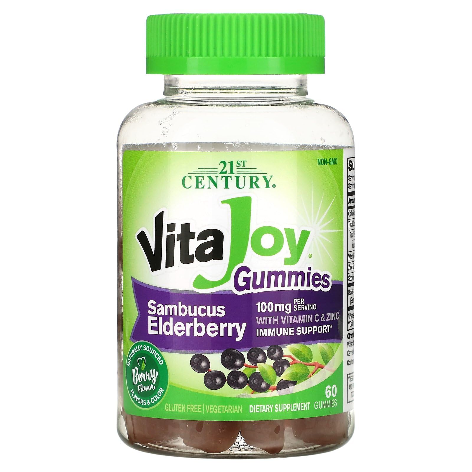 VitaJoy Sambucus Elderberry Gummies, Berry, 60 Count