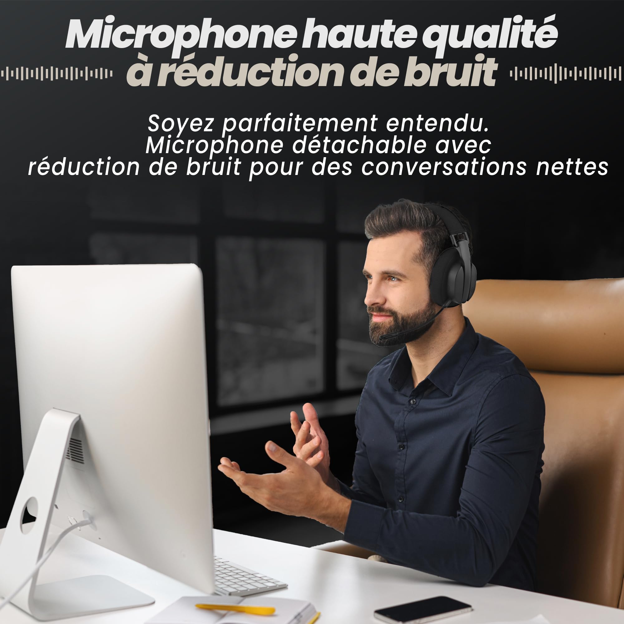 T'nB ACTIV Light - Casque Gaming Bluetooth, sans Fil et Ultra léger
