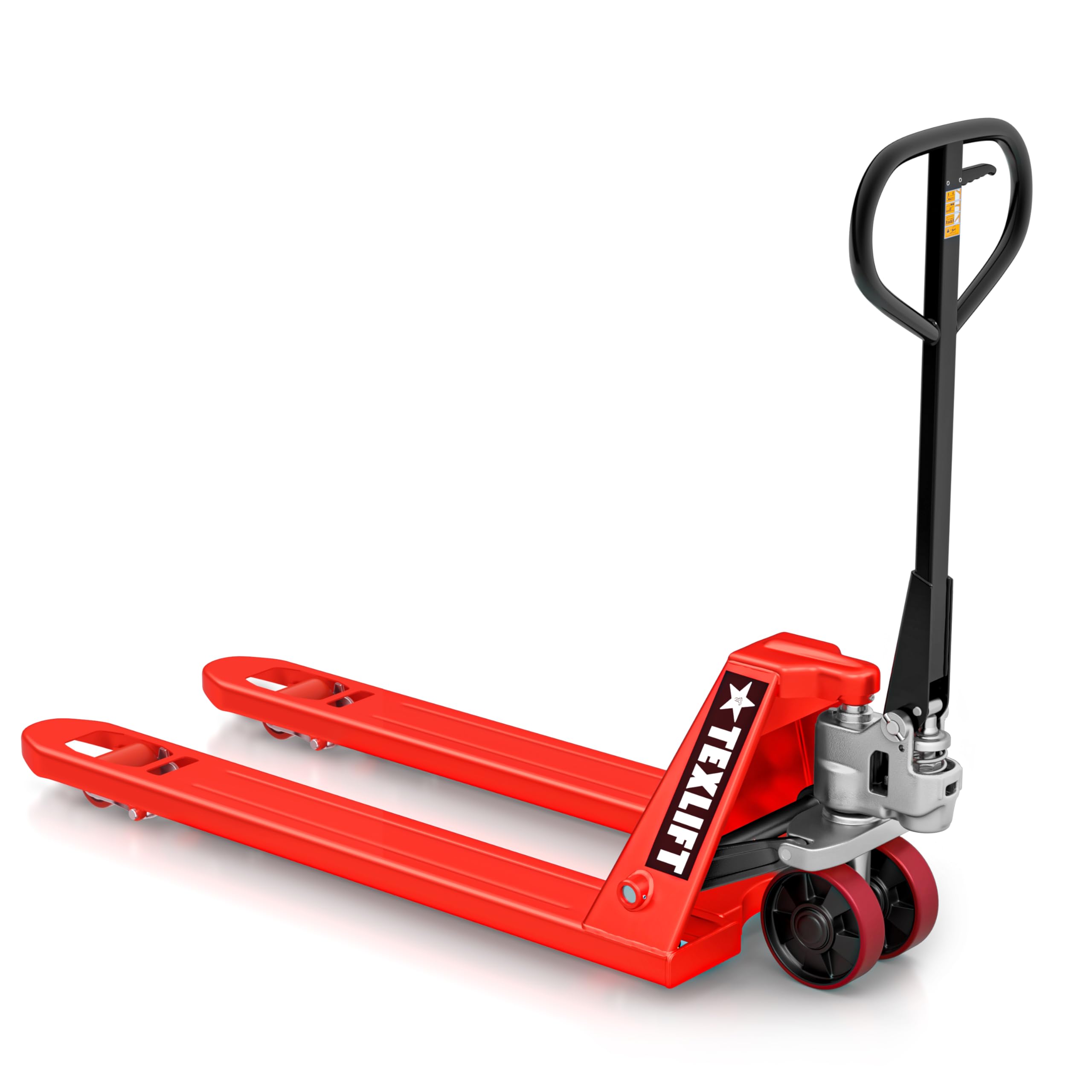 Industrial Manual Pallet Jack – Standard Duty Pallet Truck 5500 Lb Capacity - 48” L x 27” W Fork Size – Hand Truck for Material Handling - Max Lift Height 8 Inch - (US-PTM55K)