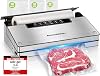 Bonsenkitchen Vacuum Sealer Strong Vacuum Sealer with 5 Modes 8 LMin Globefish Technology for Continuous Work at High Speed Includes 100 Vacuum Bags and 1 Roll Bag