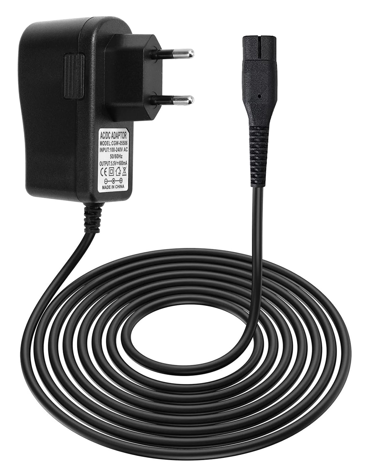 5,5V Ladegerät für Kärcher Fensterreiniger WV2, WV 2 Plus, WV1, Netzkabel für Kärcher Fenstersauger WV1 Plus, WV60, WV60 Plus, WV70, WV75, WV5, WV55,Netzteil Ladekabel Charger 1,5m/600mA