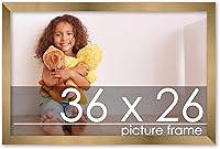 Vista 233 de Poster Palooza Marco de madera de bronce dorado de 26 x 34 pulgadas, acrílico UV, respaldo de tablero de espuma y accesorios para colgar incluidos