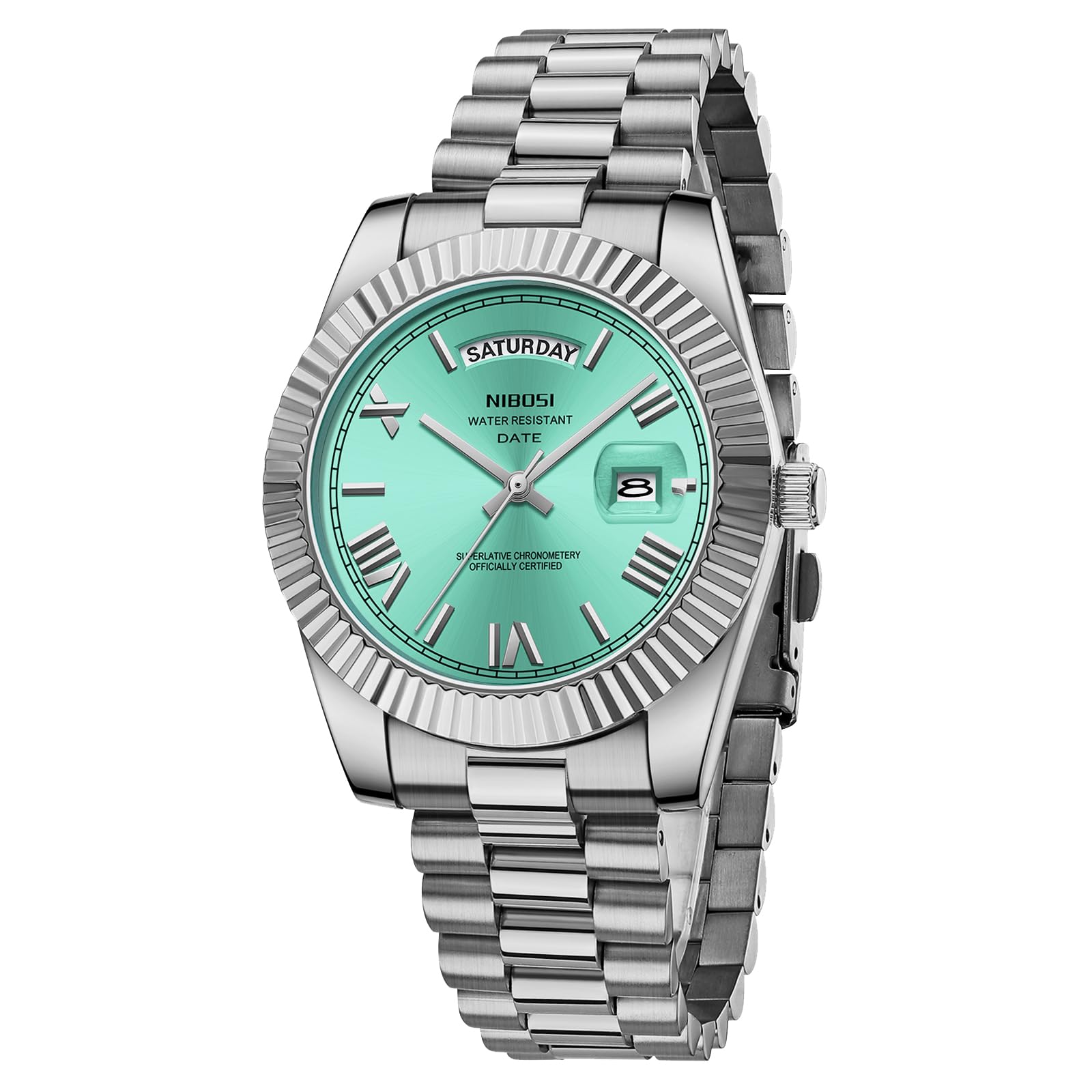 NIBOSI orologio uomo analogici al quarzo in acciaio inossidabile oro rosa argento orologi uomo impermeabili classici da lavoro Orologi da polso di design con giorno e data