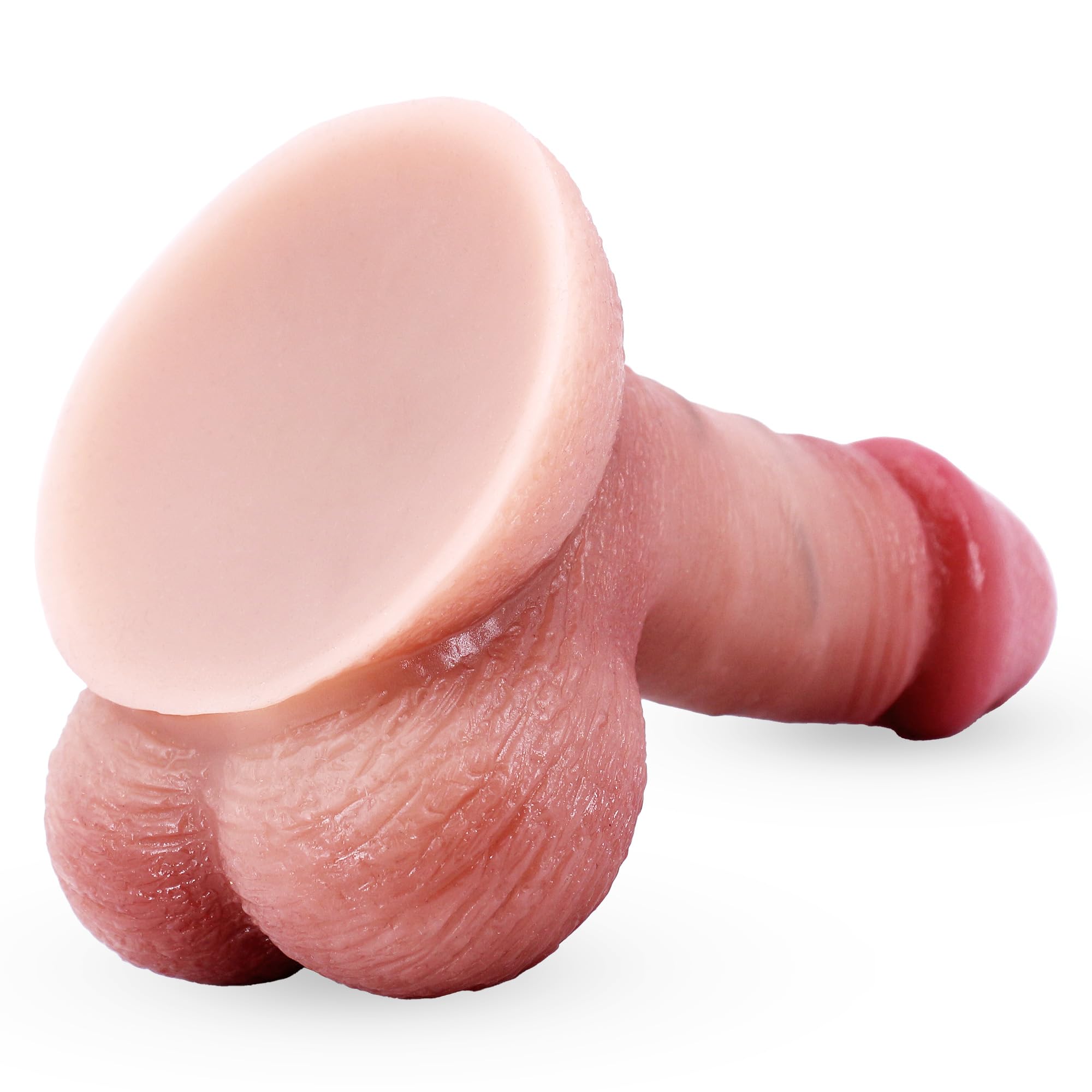 Small Dildo Sex Toys for Women, 6inch Realistic Suction Cup Dildos for Beginner- Handmade Lifelike Thick Penis,Liquid Silicone Soft & Firm for Adult Sex Anal Play G Spot Stimulation