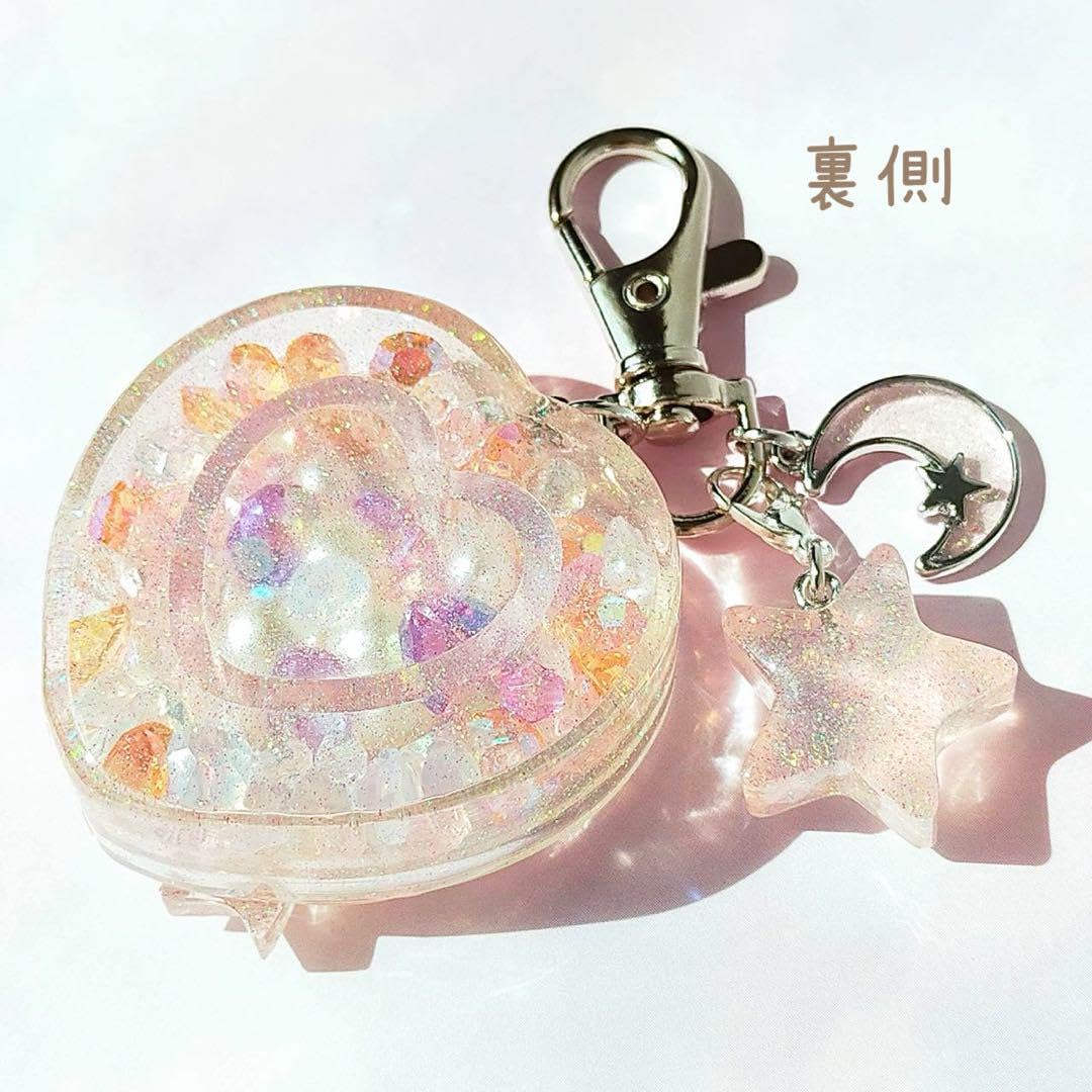 ハートのシャカシャカキーホルダー Amazon.co.jp: レジン シャカシャカキーホルダー ダブルハート
