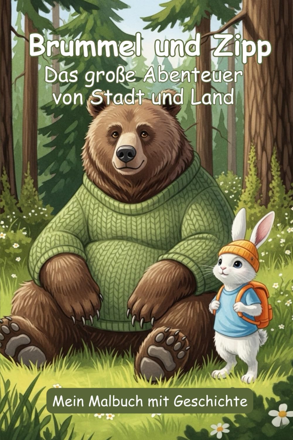 Ein Bär und ein Hase – Das große Abenteuer von Brummel und Zipp: Tatzen, Pfoten und ganz viel Farbe: Ein Ausmal-Märchen über eine ganz besondere Freundschaft!