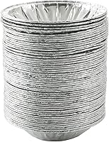 Vista 5 de 50 Pack - Sartenes para tartas de 4 pulgadas, Mini latas para tartas de aluminio desechable resistente para tartas/pasteles de papel de aluminio