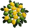 Artificial Lemons Limes 20 Fake Lemon Decor with 25 Lifelike Leaves Realistic Artificial Fruits for Lemon Party Decor,Kitchen Display,Fake Lemons with Lime Simulation for Home Centerpieces