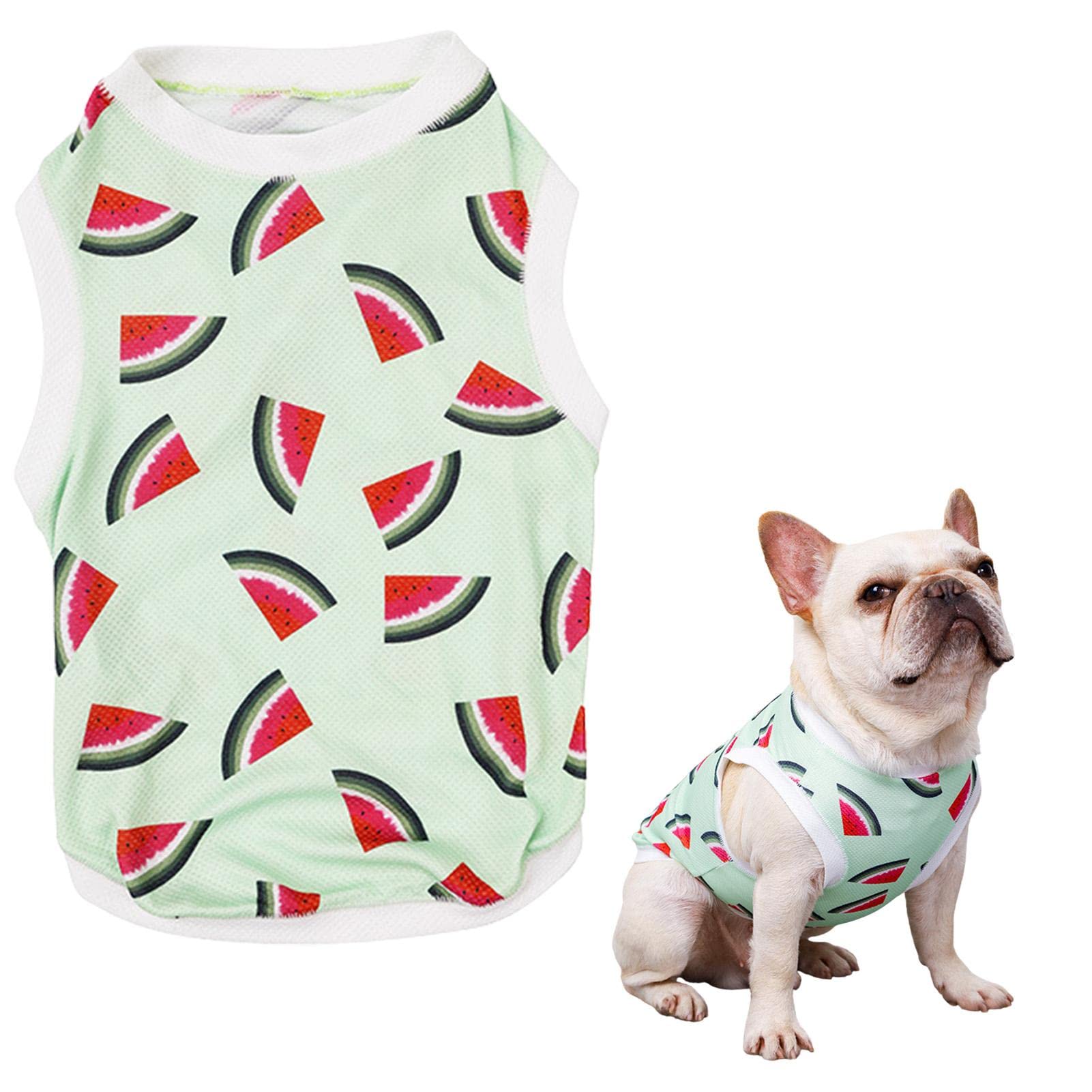 Dog Cooling Vest | Watermelon Puppy T-Shirts, Breathable Dog Shirts | Dog Summer Clothes, Cooling Dog Vest, Instant Cooling for French Bulldog, Cat, Indoor Outdoor