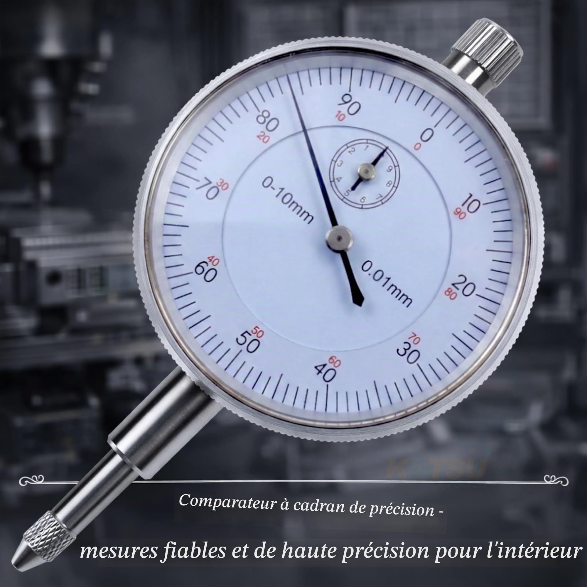 KATSU Jauges d'Alésage, 50-160mm Métrique 0,01mm Précision Indicateur de Diamètre d'Alésage à Cadran Kit d'Outils de Mesure de Fraisage de Trou Interne de Cylindre de Moteur 401115