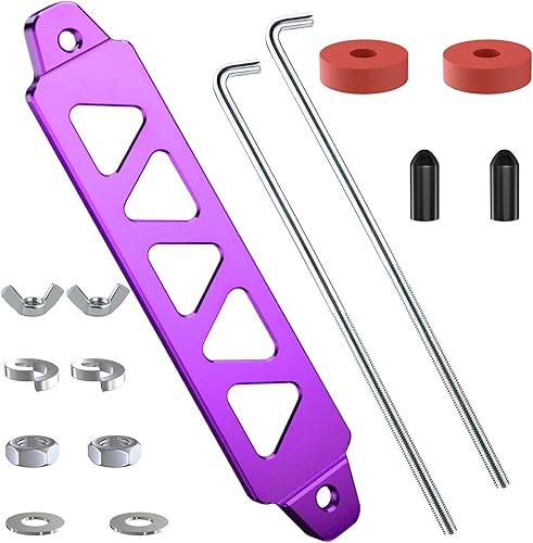 Miniatura 10 de Kit de sujeción de batería, soporte de montaje de amarre de batería de aleación de aluminio, soporte de sujeción de batería con pernos en J, kit