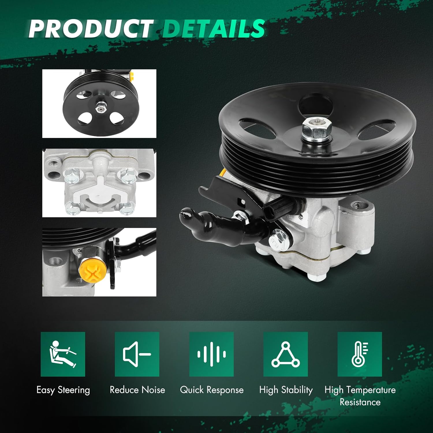 SCITOO Power Steering Pump For Hyundai Santa Fe 2007-2009 Power Assist Pump 571002B300