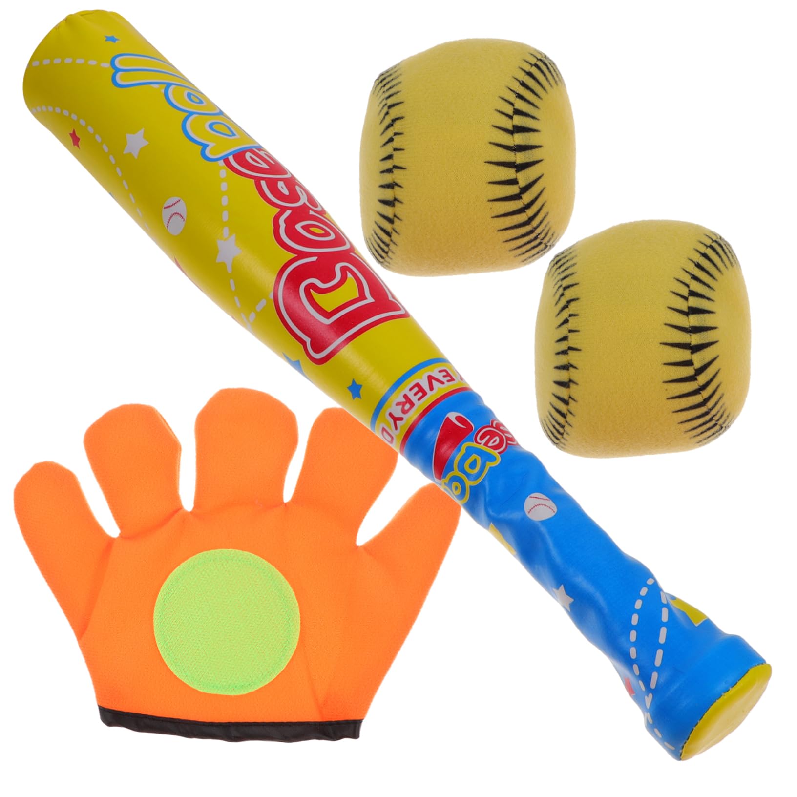 SUPVOX 1 Set Set Baseball Set Soft Balls and Bats for Fun and Activity for Boys and Improves Hand Eye Coordination and Batting Skills Random Style