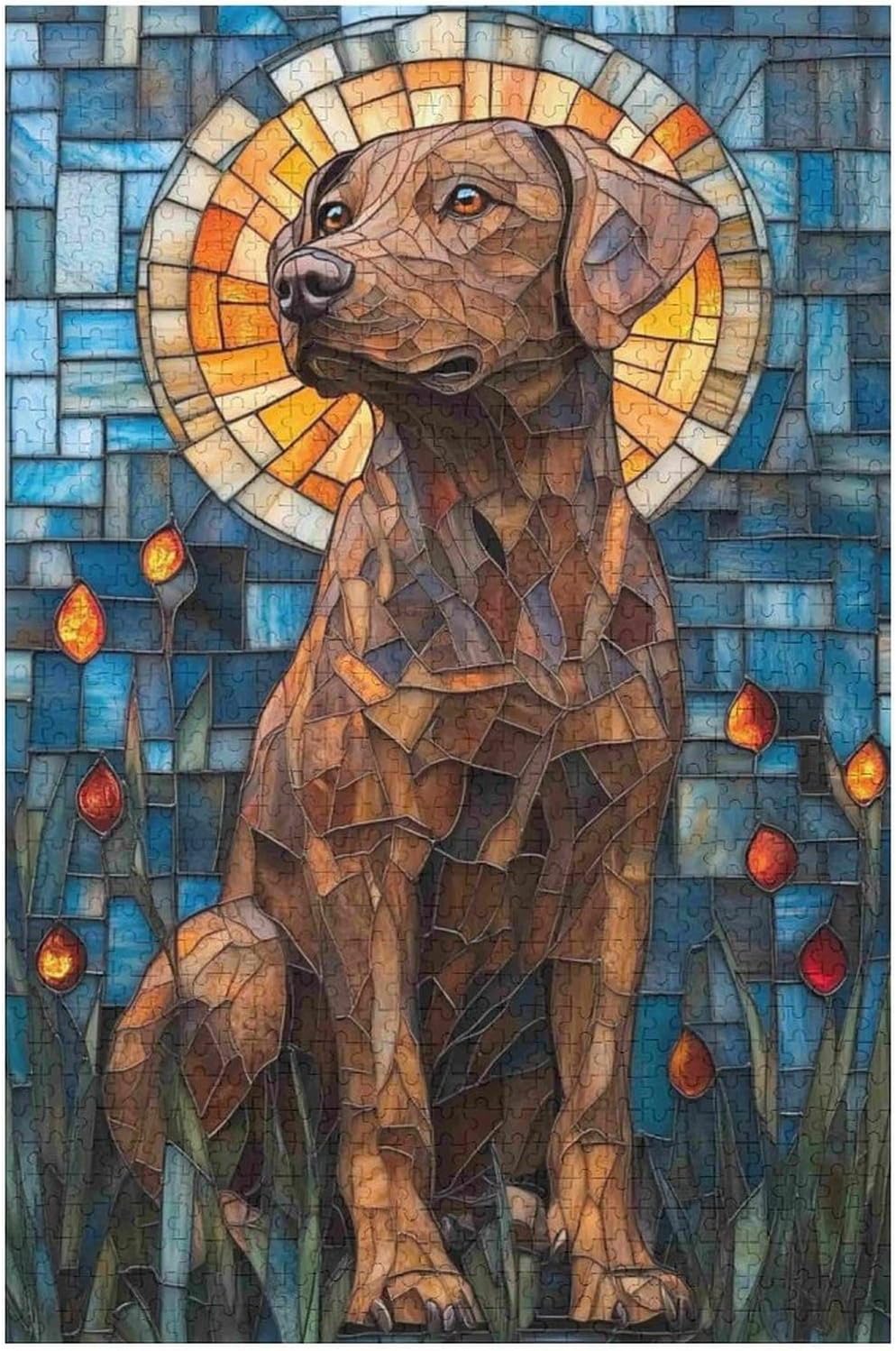 1000 Piece Wood Jigsaw Puzzles for Adults Chesapeake Bay Retriever Dogs Wood Puzzles for Adults Games Family Education Toys Gifts