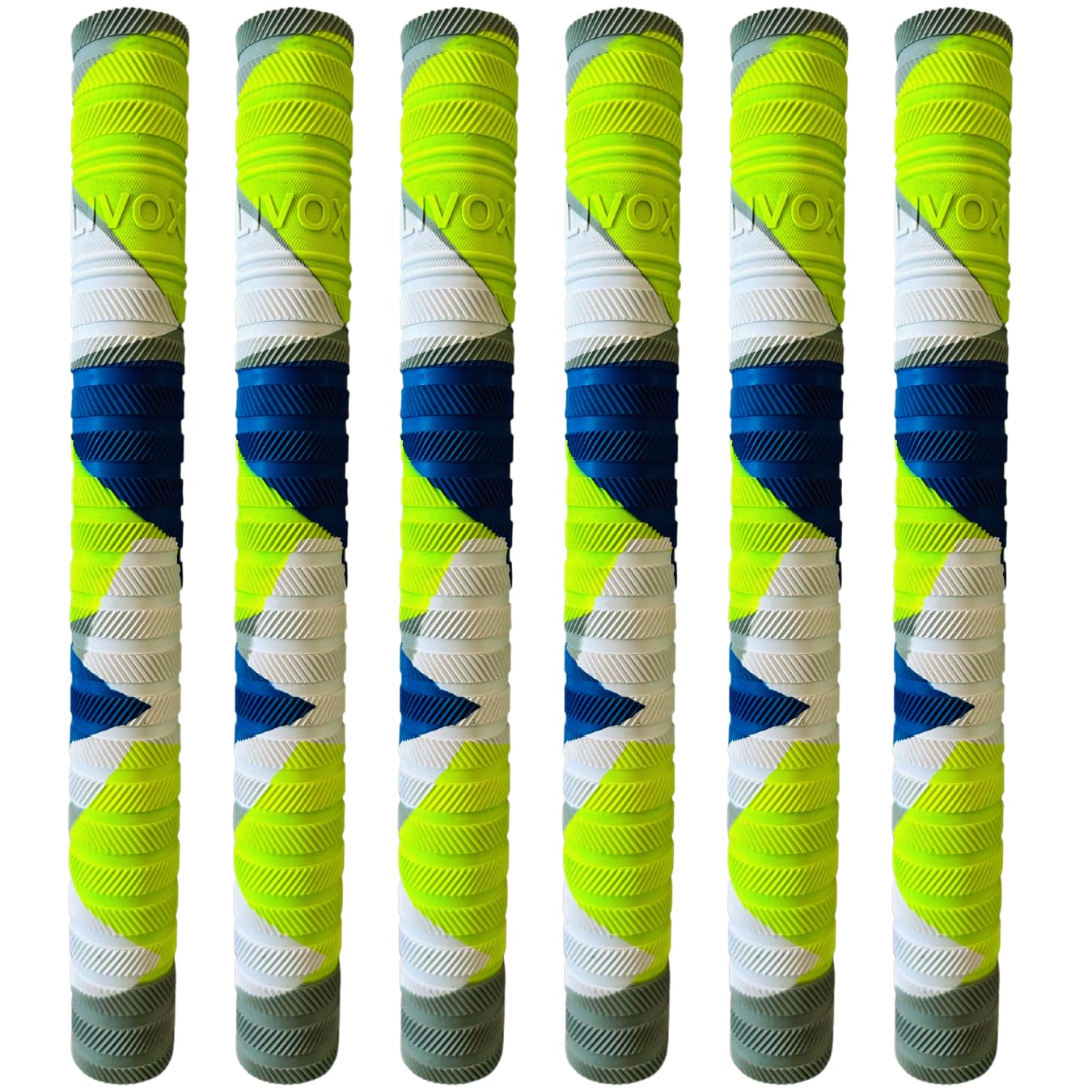 LIVOX Rubber Cricket Bat Handle Grip for Better Shock Absorption Bat Gripper Cricket Accessories for Boys Cricket Bat Wrap, Multicolour, Pack of 6