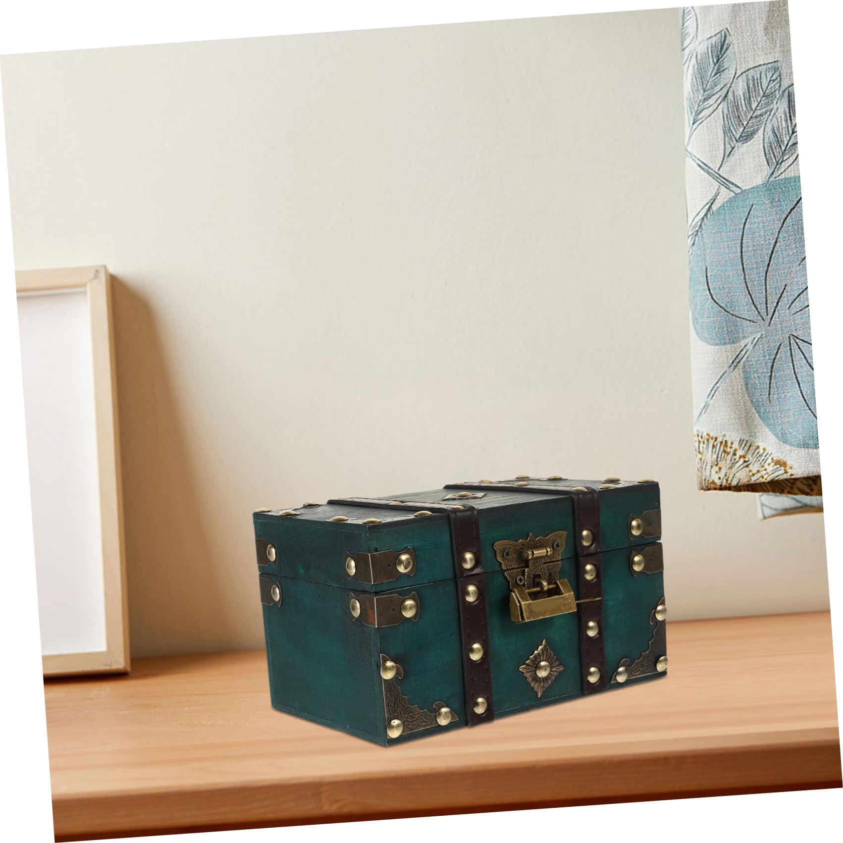 Vintage Holzkiste als Multifunktionale Aufbewahrungsbox mit Schloss | Rustikaler Look, Holz und Metall, Tragbar und Robust, Große Kapazität für Schmuck, Dokumente und Bücher