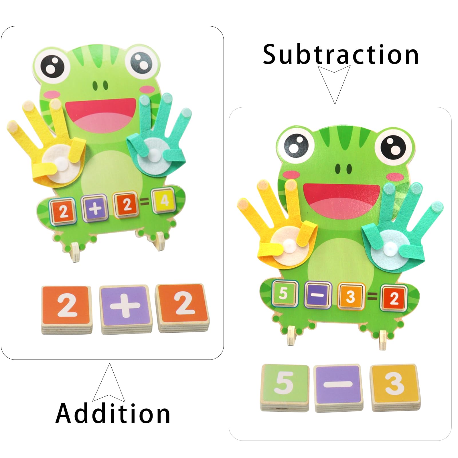 Jeux de mathématiques en bois pour enfants, jeu éducatif d'addition et Jeux de mathématiques en bois pour enfants, jeu éducatif d'addition et