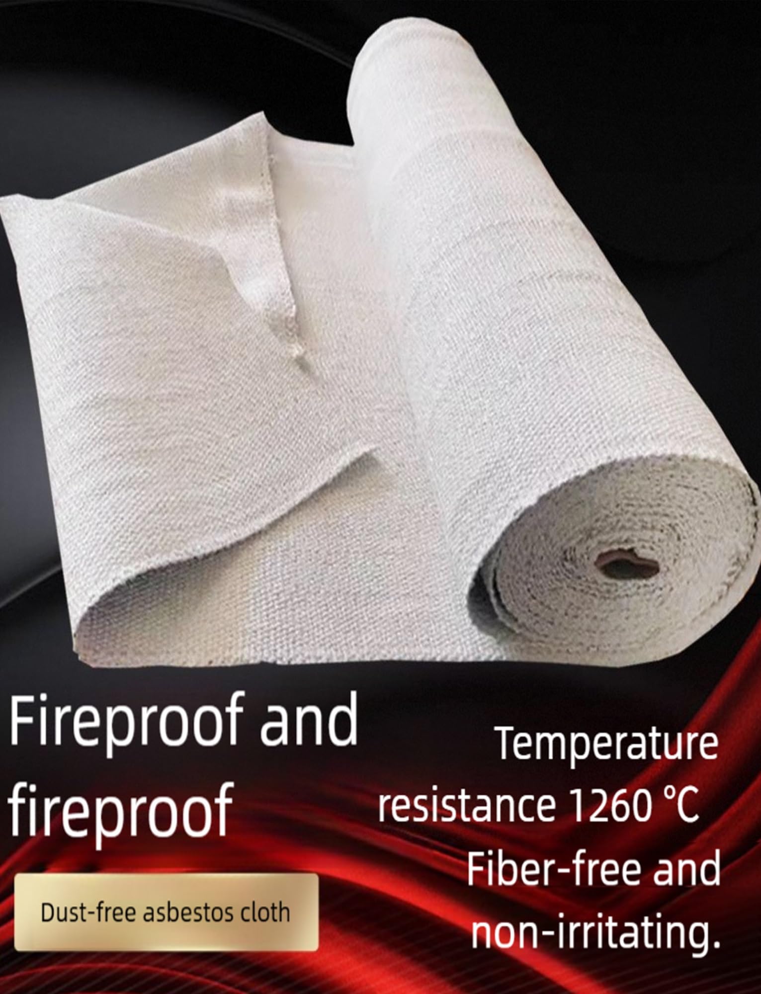 Couverture de soudage en fibre de céramique, tissu ignifuge pour isolation thermique des fours industriels, résistant à la température jusqu'à 1260 °C, épais et durable