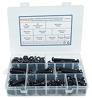 Vista 13 de Metric M2.5 Nylon Phillips Tornillos de cabeza plana tuercas arandelas planas Kit surtido (negro)