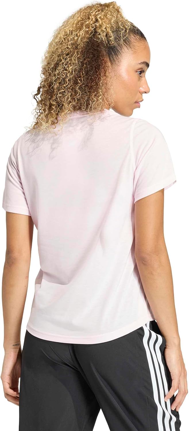 adidas Womens Workout Essentials Minimal Scoop Neck T-Shirt - Image 4