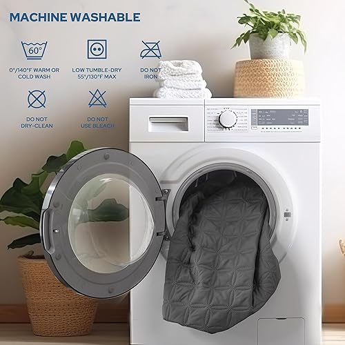 Miniatura 5 de Paquete de 2 protectores de colchón impermeables, protectores de colchón de tamaño matrimonial y Queen con bolsillo profundo ajustable de hasta 6 a